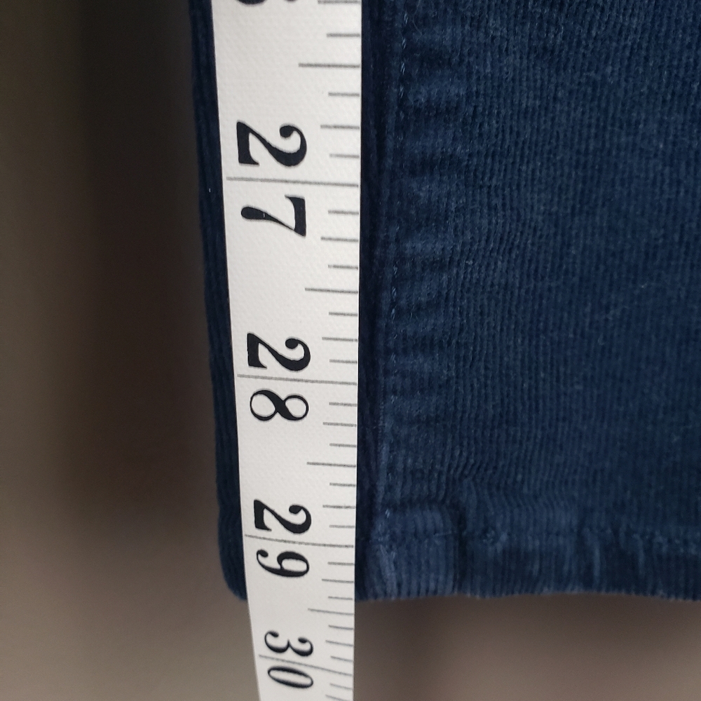 Old Navy Womens Rockstar Corduroy Teal Pants Size 10 Long Skinny 2012 - Picture 6 of 10